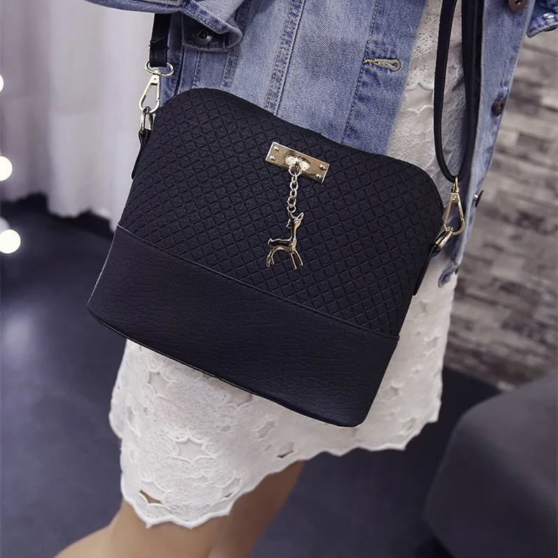 

2017 Women Shoulder Bags Fashion Mini Bag With Deer Toy Shell Shape Women Small Messenger Crossbody Bag Ladies Zipper HandBags