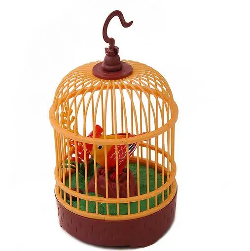

Electric Voice-activated Bird Pets Music Singing Bird Baby Toys with birdcage Christmas Gift For Kids