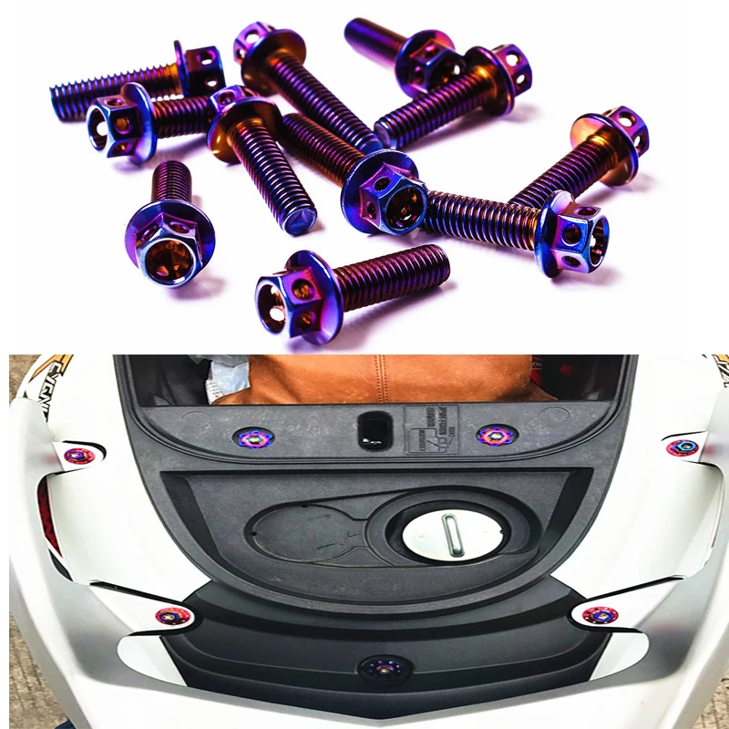 JQTUNING-M6x20 M6x25 Neo мотоциклетный дисковый тормоз Ti Bolt плоскогубцы титановые болты
