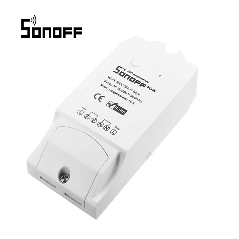 

SONOFF POW 16A 3500W DIY WIFI Wireless Long Distance APP Remote Control Switch Socket Power Monitor Current Tester For Smart Ho