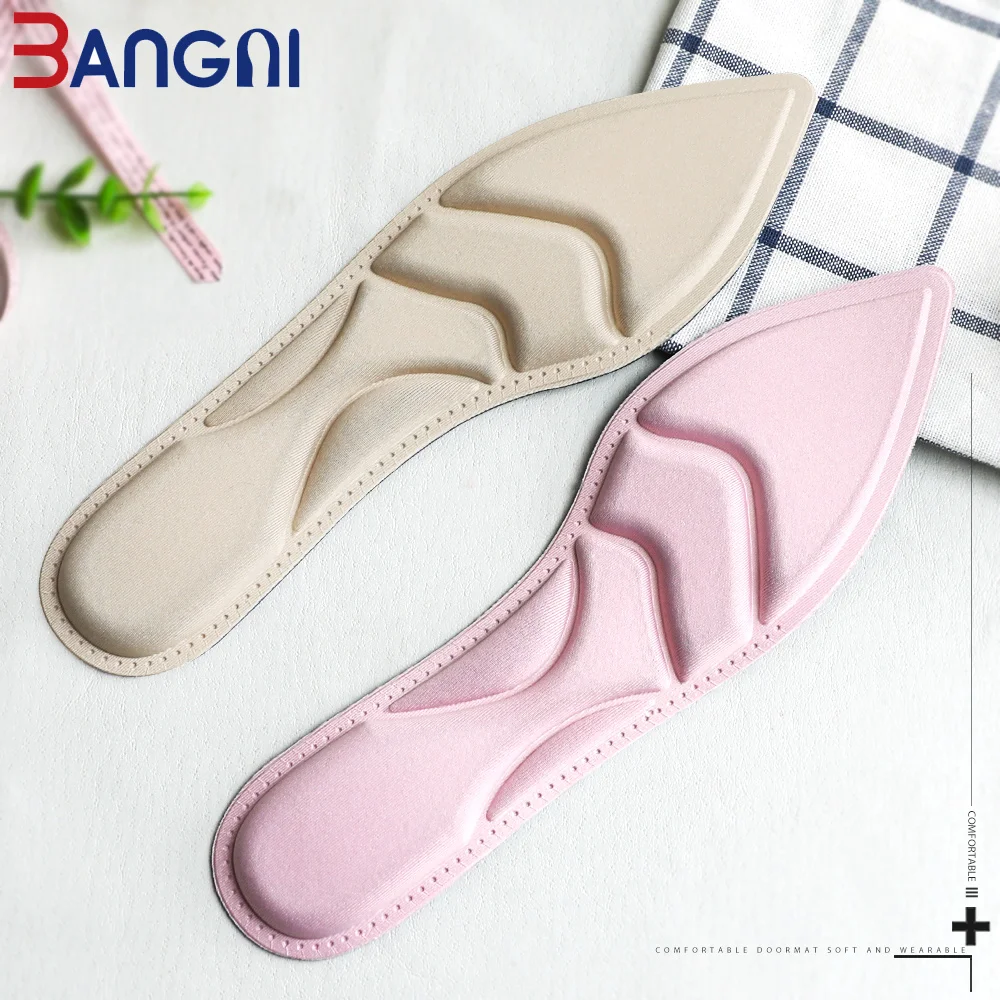 3ANGNI Arch Support Soft Grinding Feet  Sweat-Absorbant Memory Foam Massage Insert Pads Insoles For Women High Heels Shoes