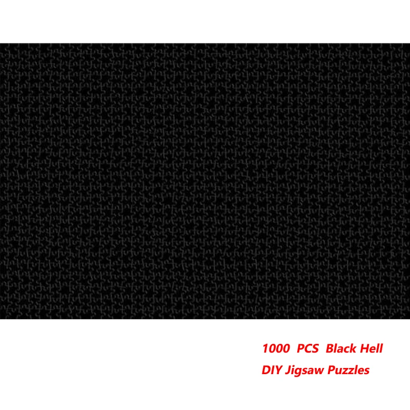 

1000 piece Black Hell Jigsaw Puzzle Pure Black creative DIY Jigsaw Puzzle Creativity Imagine Toys Magic puzzles patience toys