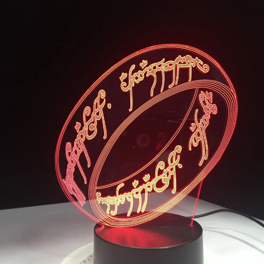 

Lord of the Rings 3D Night Lamp USB Touch Sensor Novelty Lighting Child Kids Present Dropshipping 2019 LED Night light Decor
