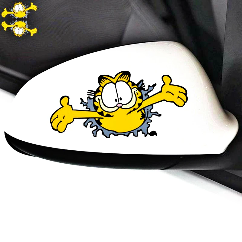 Забавная Автомобильная наклейка Volkrays Garfield аксессуары мультяшная украшение для