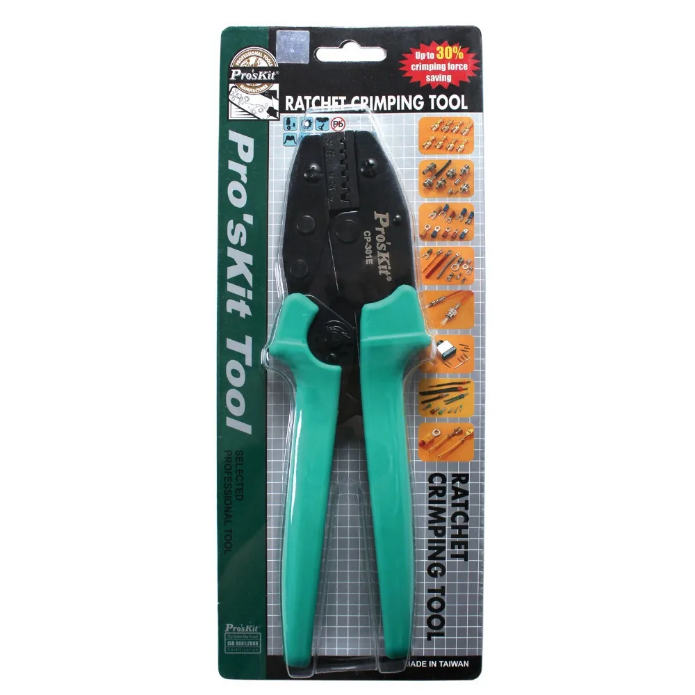

Pro'sKit CP-301E Rachet Wheel Pin Terminal Crimping Tool Free Shipping