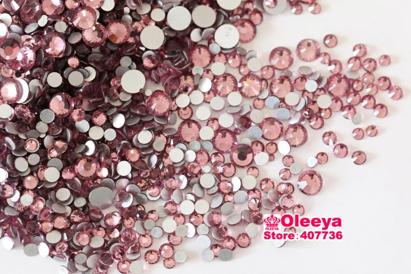 light amethyst flatback non hotfix nail rhinestones Oleeya Rhinestone (3)(1)