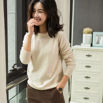 

Women Jumpers 100% Cashmere Sweaters Winter New Arrival Korean style Long Sleeve Woman Pullovers High Quality Knitwear Clothes