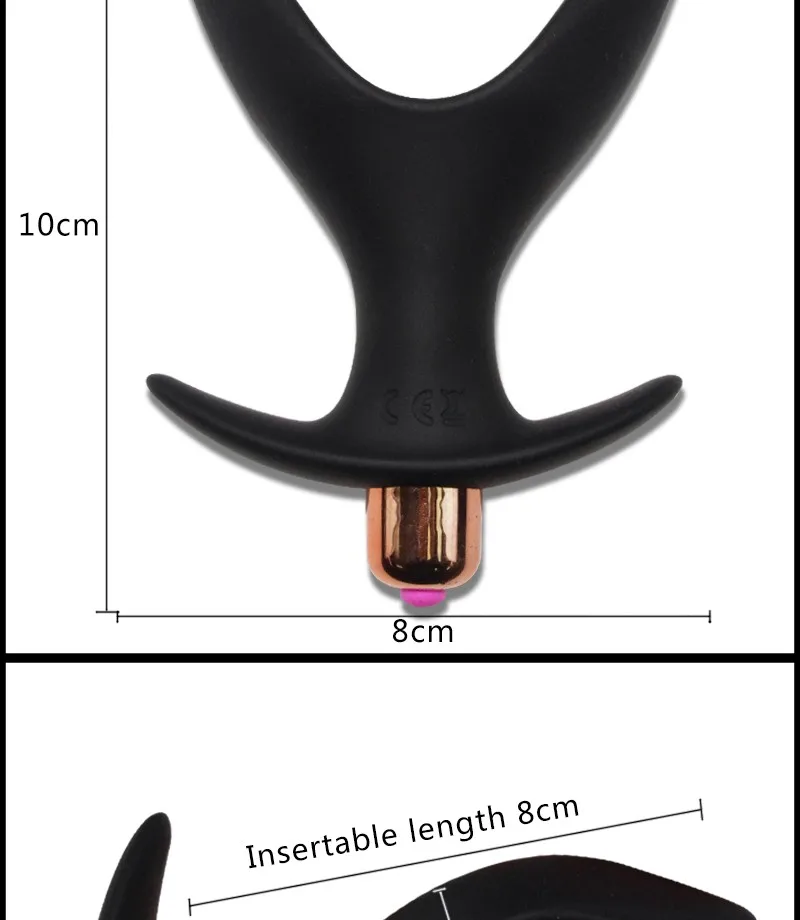 Black wolf electric new soft silicone anal plug SM sex toys open ass plug mirror prostate prosthetic toy Faloimitator female 6