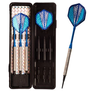

Professional Tungsten Steel Tip Darts Soft Head 18g 2BA Blue Color Laser Dart Flight Electronic Darts 3pcs/Set