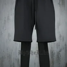 27-44 Мужская одежда GD стилист волос мода личности поддельные две части повседневные брюки плюс размер певица костюмы