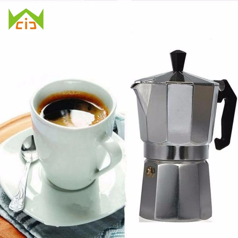 

WCIC 50/150/450ml Protable Espresso Coffee Pots Aluminum Moka Pot Coffee Maker Moka Geyser Cup Coffee Teacup Percolator