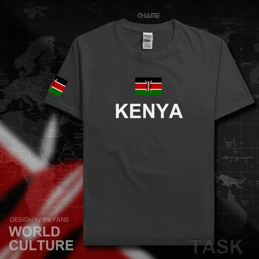 Kenyan/футболка для мужчин мода 2017 Джерси национальная команда 100% хлопок футболка