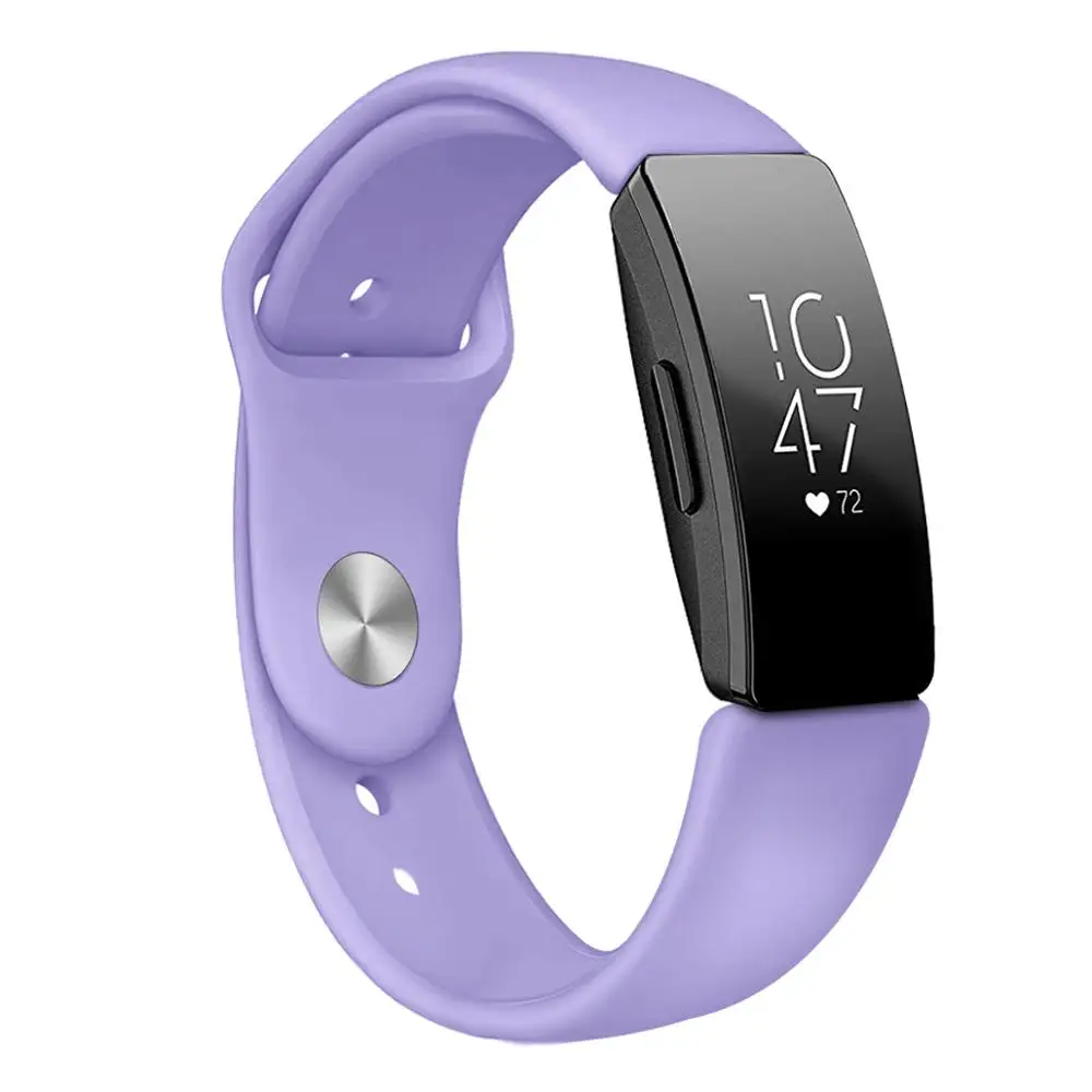 Мягкий силиконовый ремешок для часов Fitbit Inspire/Inspire HR трекер активности Smartwatch спортивные Сменные аксессуары ремешок-браслет - Цвет ремешка: Light purple