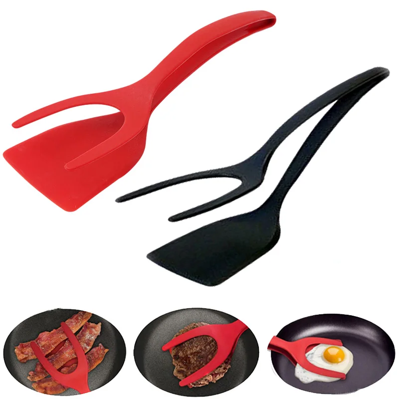 2018 Clever Silicone Egg Spatula Pancake Spatula 2 In 1 Fried Egg Clip