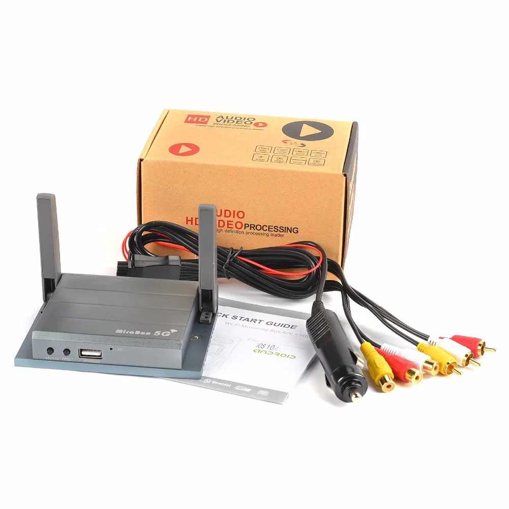 

Simple Installation Wireless Carlink Carplay MiraBox 5G Support Home Office Mirroring Display HDMI/AV/USB Carro Mirrorlink caixa