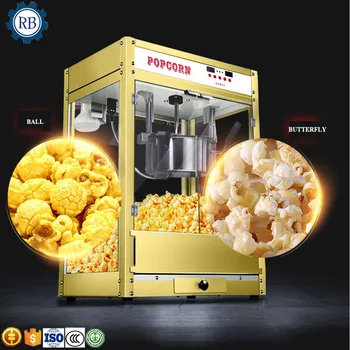 

RB Type Fast Heating Round Butterfly Popcorn Maker Popper Machine Caramel Flavored Popcorn Making Machine Corn-Poping Maker