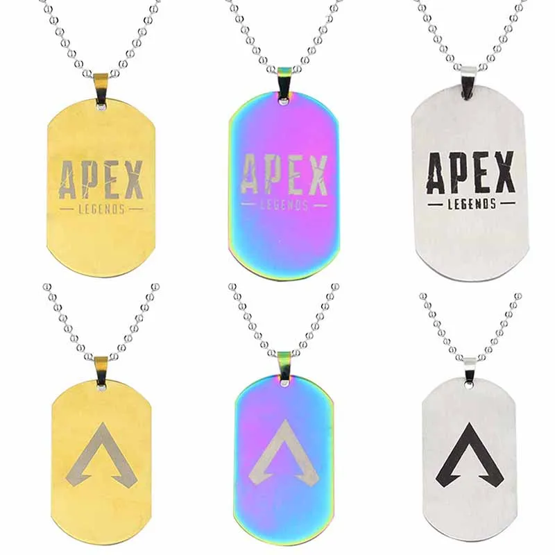 

New Apex Legends Pendant Dog Tag Stainless Steel Necklaces Hot Game Fans Souvenirs Friends Kids Gifts Charm Fashion Jewelry