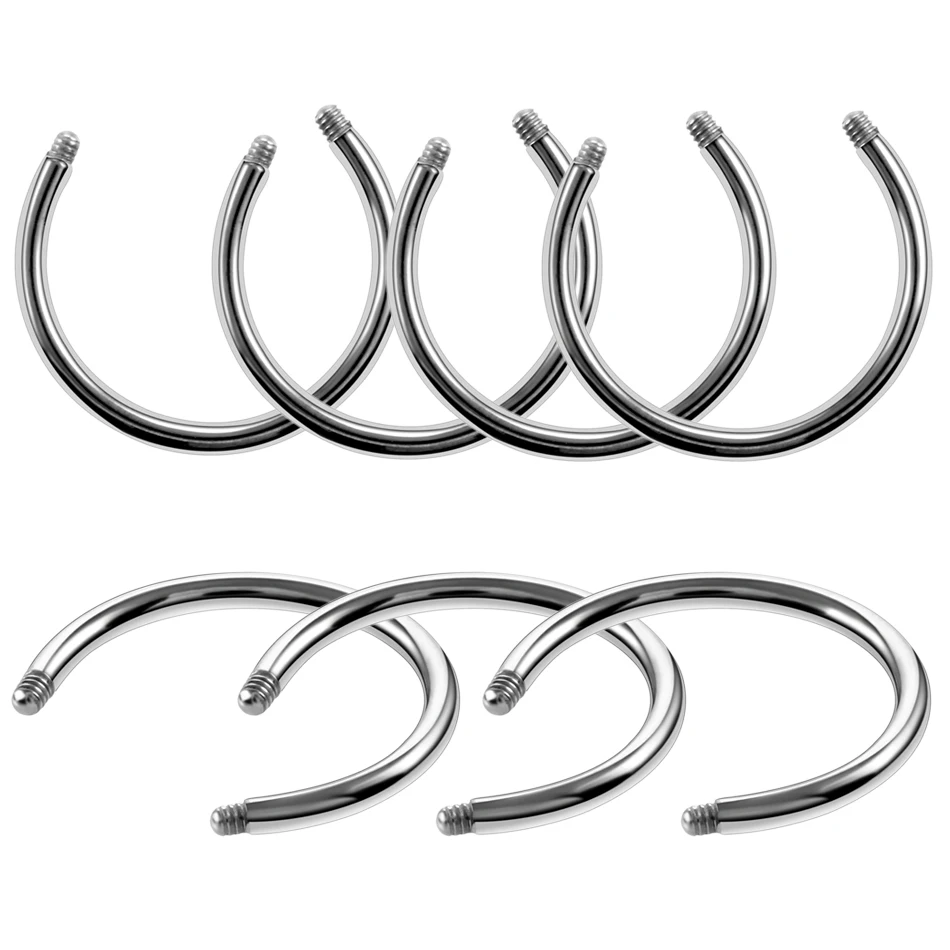 G23 Титан нос аксессуары для пирсинга 14/16G Tragus Labret Замена пирсинг размещены только не концы измерительные приборы, ювелирное изделие для тела