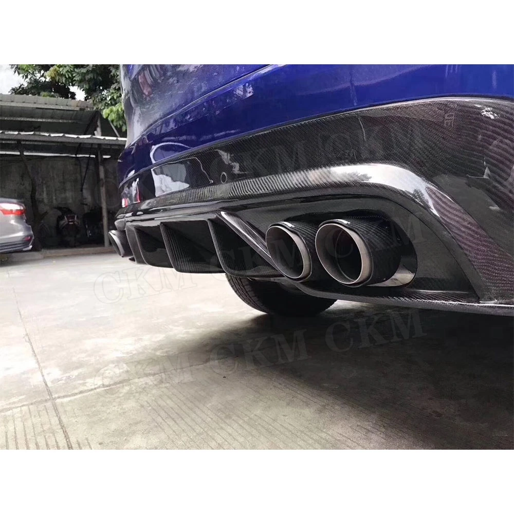Задний спойлер из углеродного волокна с выхлопным глушителем для Jaguar F-PACE- задний бампер Защита