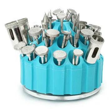 

DANIU 1pc 35 Holes Munti-tool Holder Jade Carving Tools Box Engraving Storage Box
