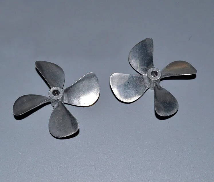 4*55mm RC Boat Metal Propeller 4 Blades Right/Left Metal Propeller