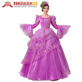 

Masquerade Ball Gown Southern Rococo Belle Dress Reenactment Theatrical Clothing Vestido Rococo Prom Gown