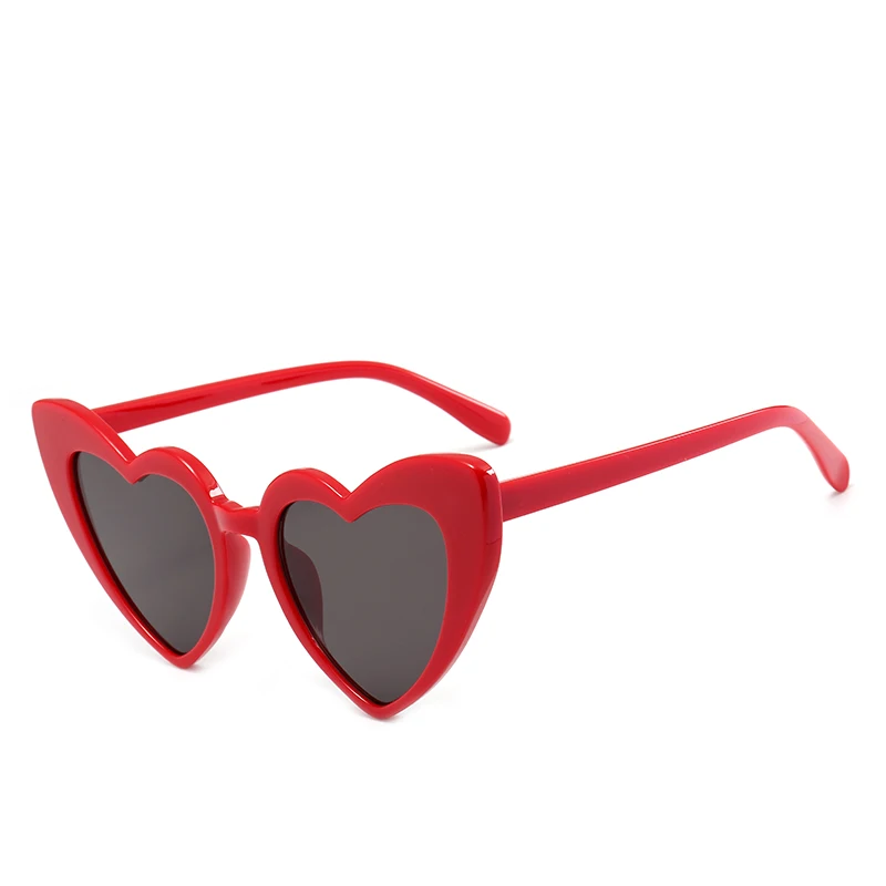 Женские солнцезащитные очки в форме сердца, кошачий глаз, Винтажные Солнцезащитные очки, рождественский подарок, в форме сердца, вечерние очки для женщин, для вождения, UV400 - Цвет линз: Rgray