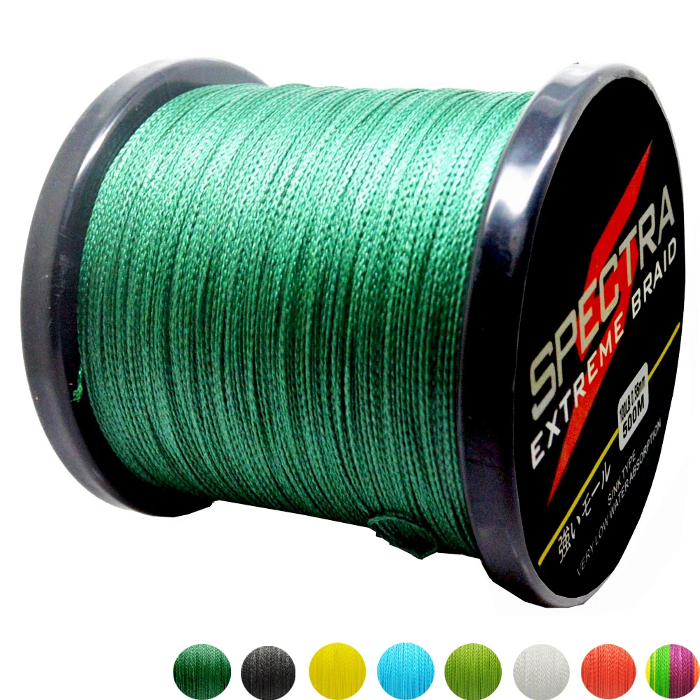 500M PE Fishing Line 4 Strands Multifilament Braided Fishing Line Ocean ...