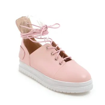 

Leisure institute wind 19 years spring new round head big yards 40-43 cross strap shoes wet