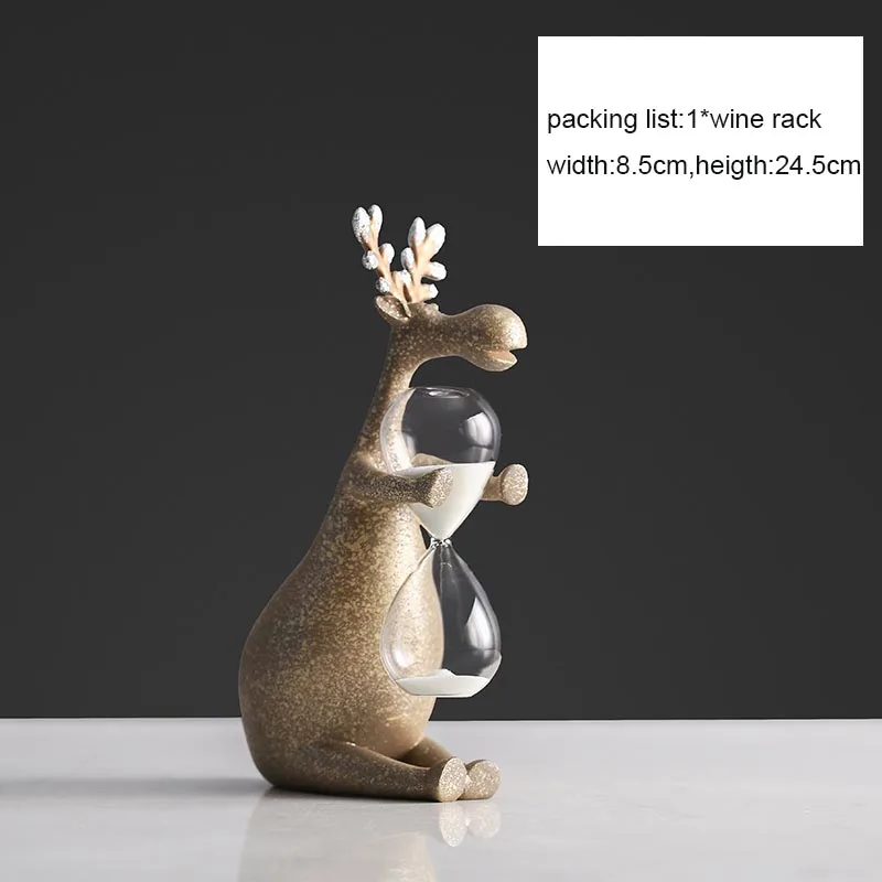 خمر الإبداعية الأيائل النبيذ رف الزواج هدية غرفة المعيشة المنزلي تلفزيون مجلس الوزراء مكتب سطح المكتب ديكور المطبخ بار اكسسوارات حامل النبي...