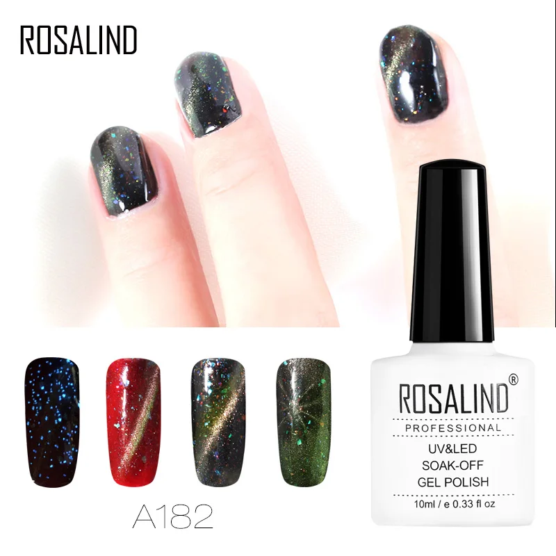 

ROSALIND Gel 1S Nail Polish RDA181-186 Starry Cat Eye Nail Art permanent Soak off uv led Manicure Gel Varnish DIY Nails
