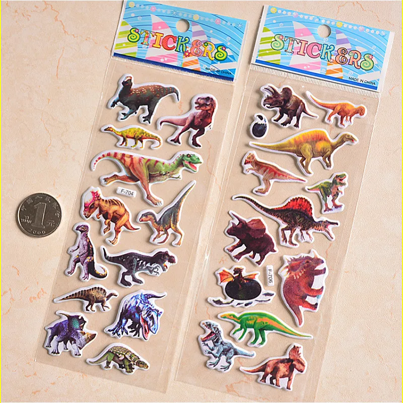 

3D Puffy Bubble Stickers Sword Dragon Cartoon Princess Cat Waterpoof DIY Baby Toys for Children Kids Boy Girl