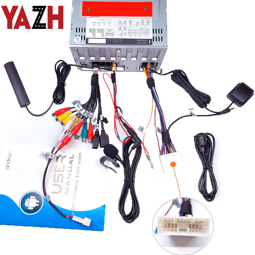 Perfect YAZH 2 Din Car Radio CD DVD Player For Ssangyong Rodius 2004/Rexton 2006/STAVIC/Micro Stavic Android Stereo Multimedia GPS SWC 5
