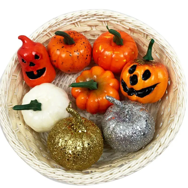 

12/16 Pcs Simulation Foam Small Pumpkin Halloween Decoration Props Festive Party Supplies