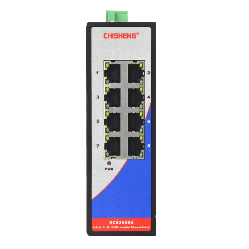 

ECS2608G new 8 industrial grade Gigabit Ethernet industrial switchboard 12-48V power supply