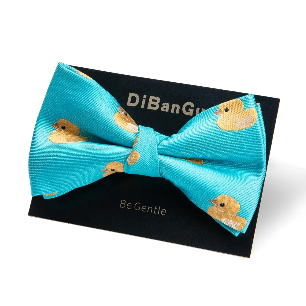 

DiBanGu Brand New Bow Ties for Men Christmas Yellow Duck Bowties For Men Wedding Cravat Fashion Casual Bowknot Bowties Men Gifts