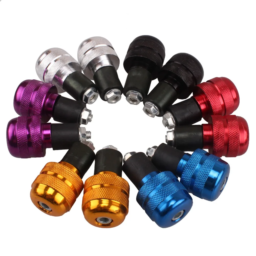 

New Styling 2x 7/8" Motorcycle Handle Grips Anti Vibration Handle Bar End Weights Grip Cap Plug Slider 22mm 6 Colors Option