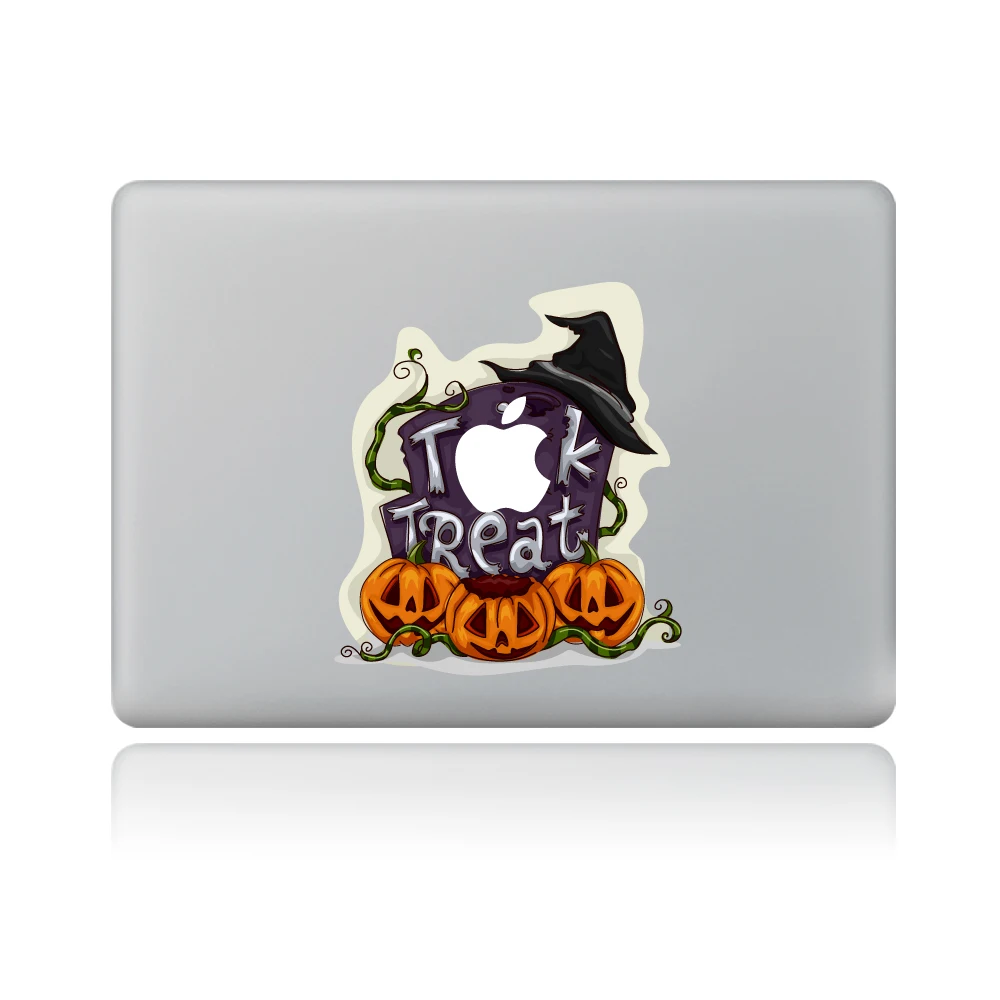Trick or Treat Halloween Pumpkin Laptop Decoration Sticker Vinyl Decal For Macbook Notebook  (2)