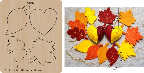 

New leaves Wooden die Scrapbooking C-1032 Cutting Dies Multiple sizes