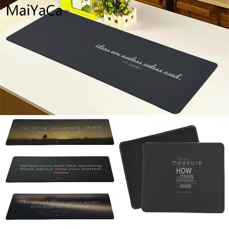 

MaiYaCa New Designs Quote Design Inspirational phrase Anti-Slip Durable Silicone Computermats Size for 18*22 20*25 25*29 30*60
