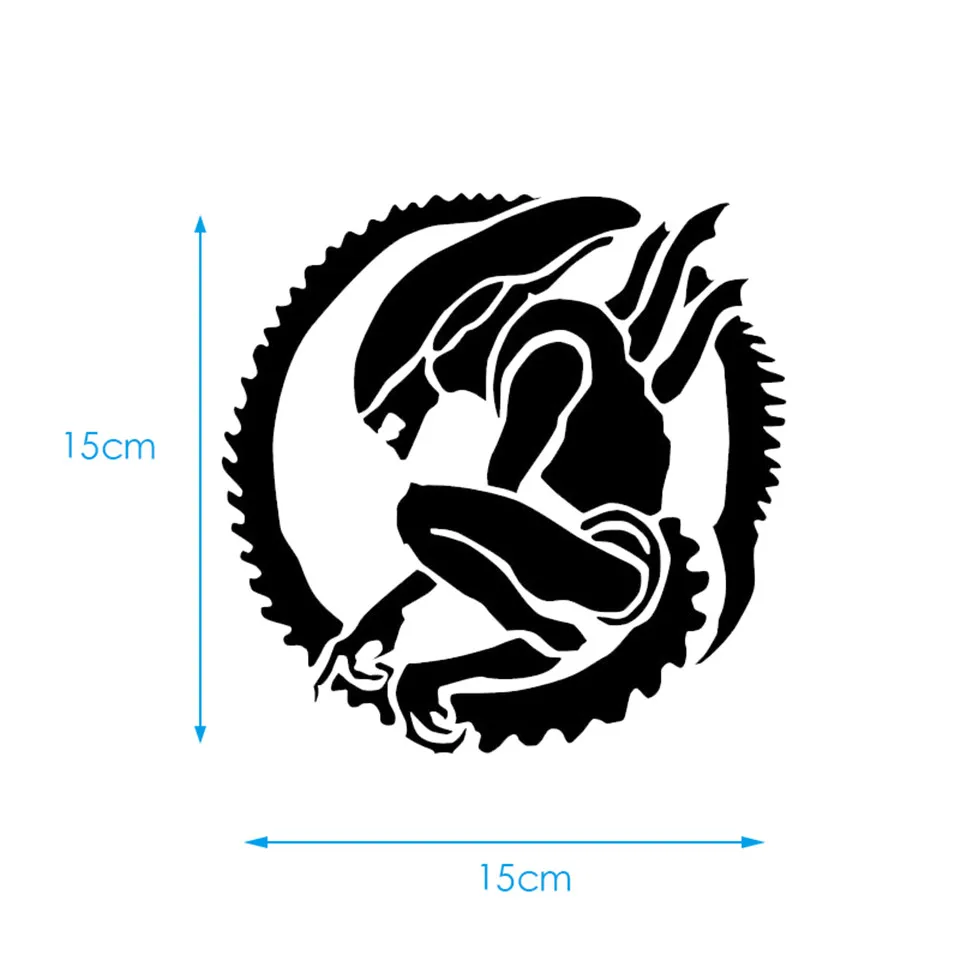 Alien Fashion Car Accessories Decal Vinyl Stickers Car-styling Waterproof Window Car Decals and Stickers for All Cars 15cm15cm (5)