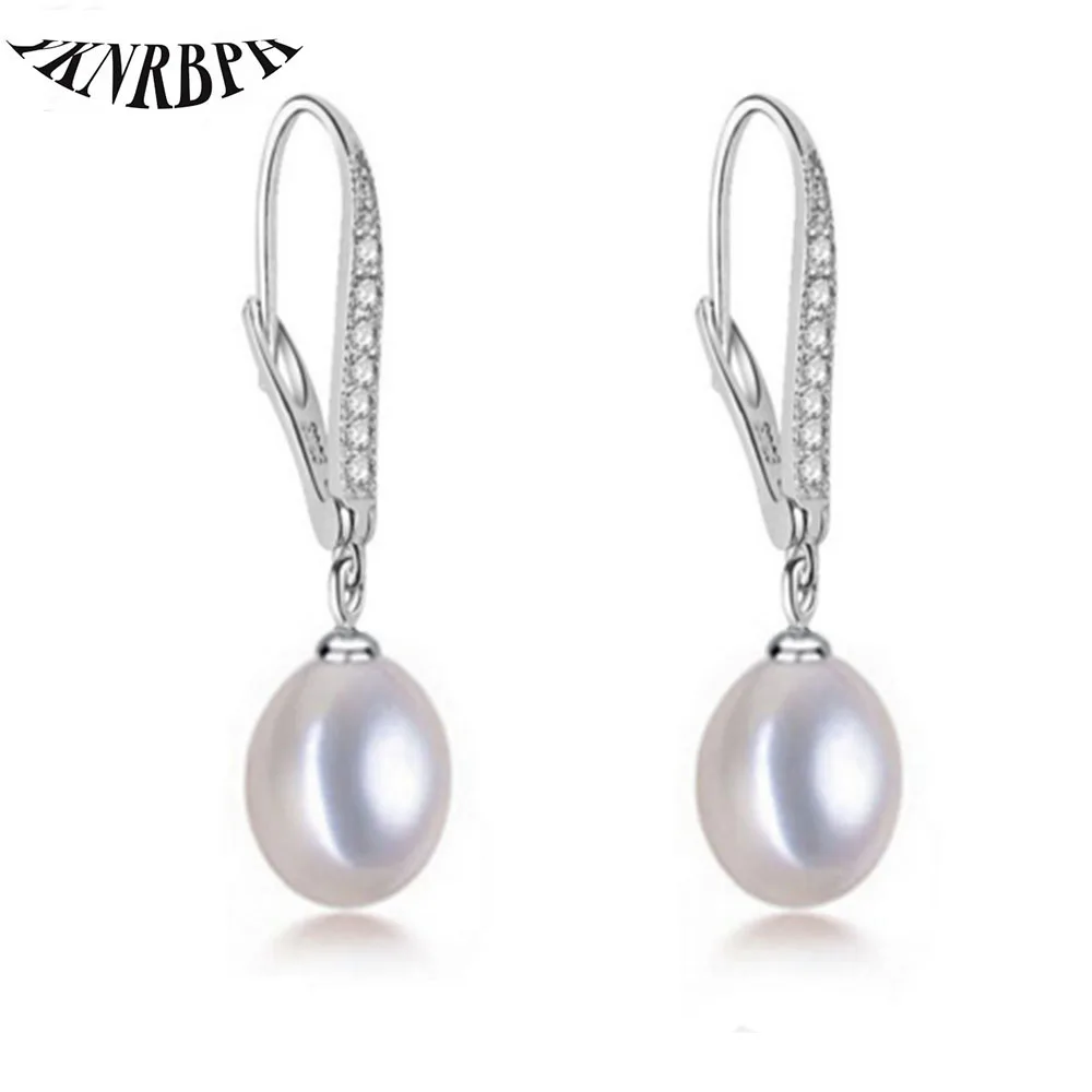 

2019 YKNRBPH Women's Pearl Earrings S925 Mother of Freshwater pearl earring Brand Weddings Fine Jewelry