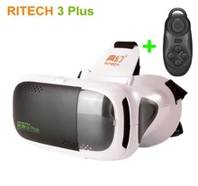 RITECH III +Virtual Reality 3D Glasses Helmet RIEM 3 Plus VR Headset Head Mount Cardboard for 4.7/5.5-6″ Smart Phone