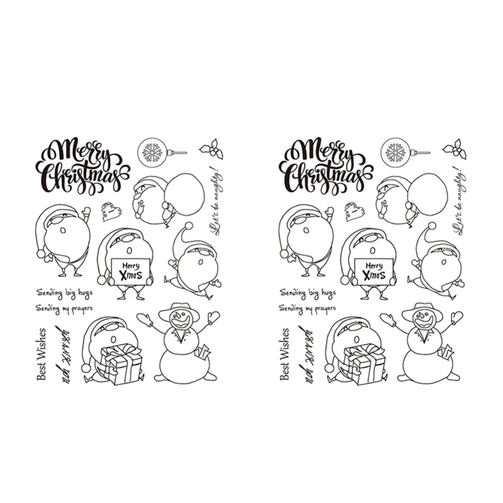 Transparent Rubber clear stamps for scrapbooking Merry Christmas DIY Album Craft Decoration Clear Stamp Christmas in Stamps from Home & Garden on