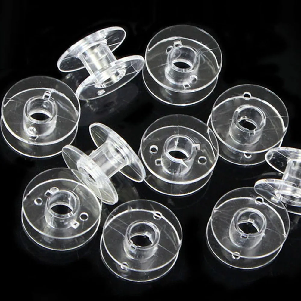 

High Quality 50pcs Clear Plastic Empty Bobbins Sewing Bobbins for Home Sewing Machine Accessories