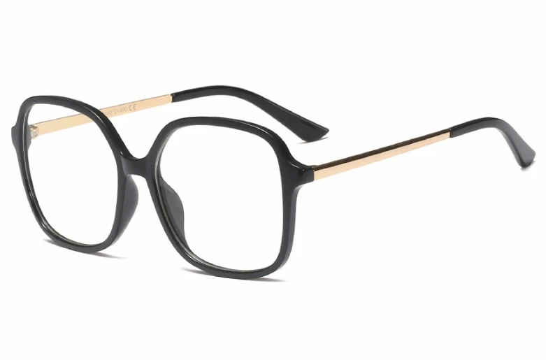 TR90 Ретро квадратные очки оправа для мужчин и женщин трендовые стили UV400 оптические модные компьютерные очки 45660 - Цвет оправы: C1 black clear