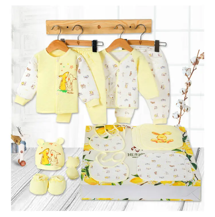 Новая одежда для новорожденных от 0 до 6 месяцев мягкий хлопковый комплект одежды для маленьких мальчиков и девочек, одежда для младенцев подарочные наборы для новорожденных JHLBT