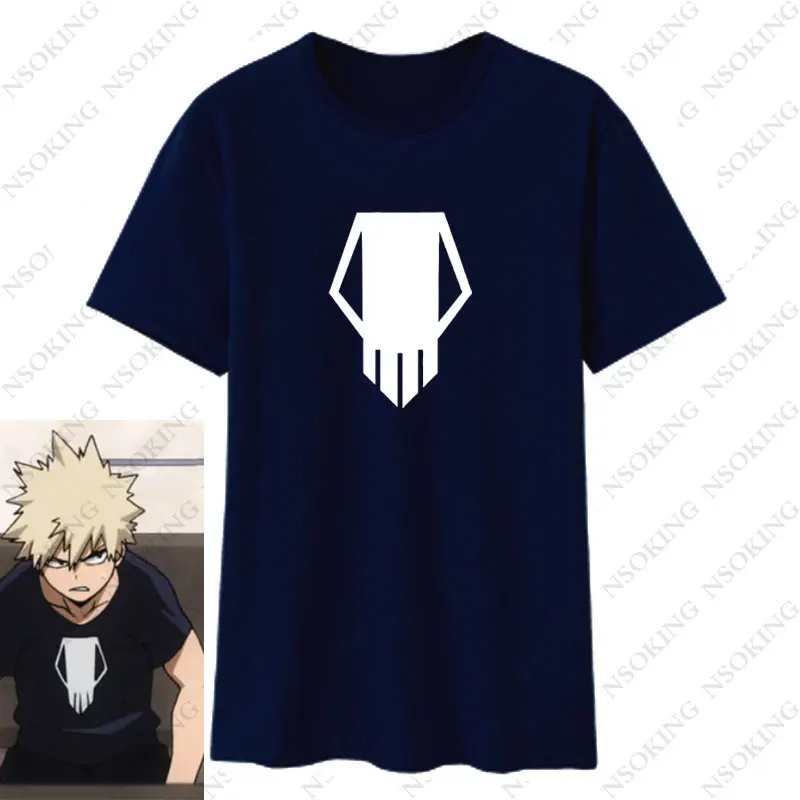 Футболка мужская для аниме My Hero academic bakugou костюм кацуки для косплея Boku No Hero Academy футболки с коротким рукавом