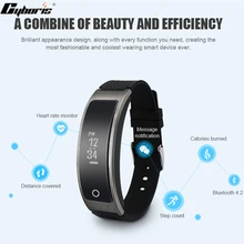 Cyboris Bluetooth4.2 монитор сердечного ритма Браслет Шагомер фитнес-трекер Спорт Смарт-браслет для iOS и Android Xiaomi т. д.