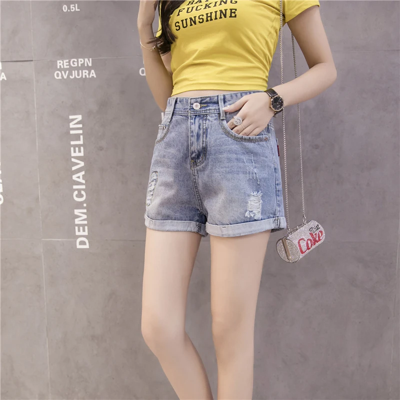 2019 new High waist denim short female summer loose thin slimming jeans women shorts 2019 new High waist denim short female summer loose thin slimming jeans women shorts